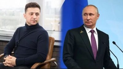 Владимир Зеленский и Владимир Путин / коллаж 24 Канала
