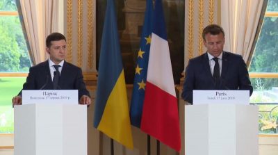 Зеленский Макрон Париж