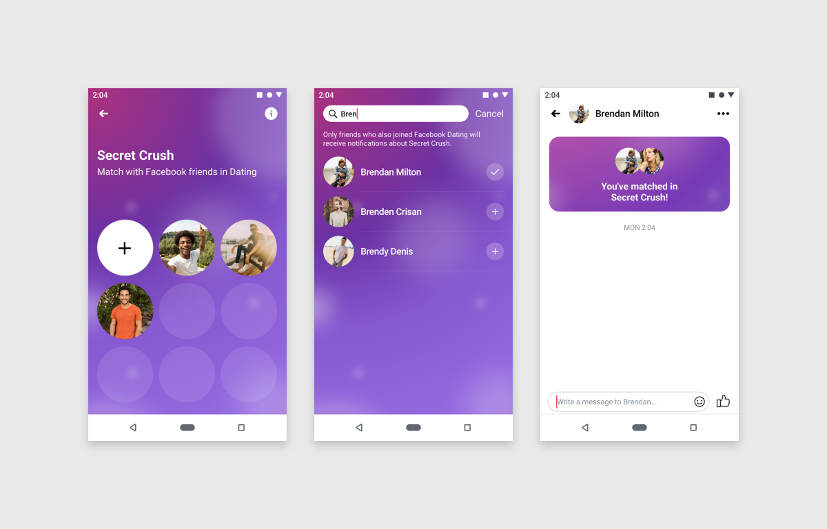 Новая функция - Secret Crush / facebook.com Новая функция - Secret Crush / facebook.com