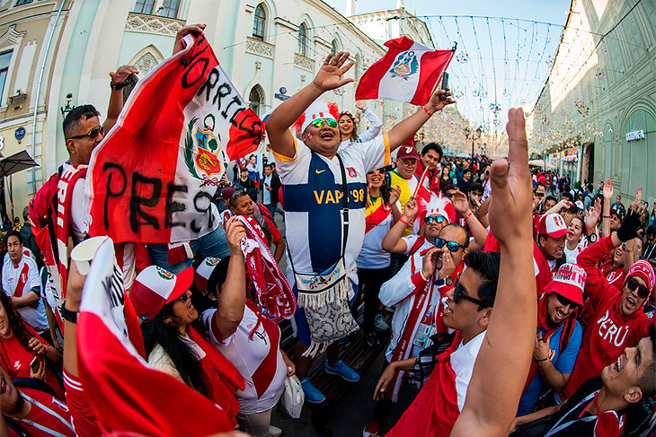 Болельщики Перу гуляют по улицам Рио