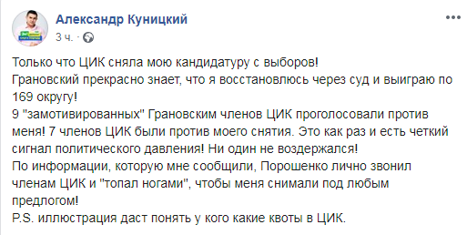 В Харькове ЦИК сняла с выборов конкурирующего с Грановским кандидата от Слуги народа В Харькове ЦИК сняла с выборов конкурирующего с Грановским кандидата от Слуги народа