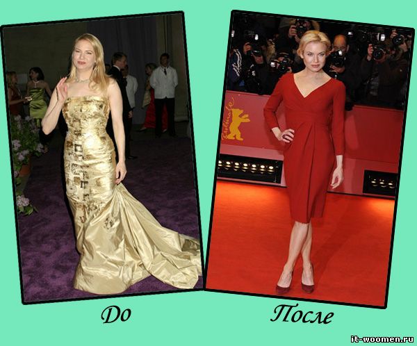 Диеты звезд – до и после – Рене Зельвегер Диеты звезд – до и после – Рене Зельвегер