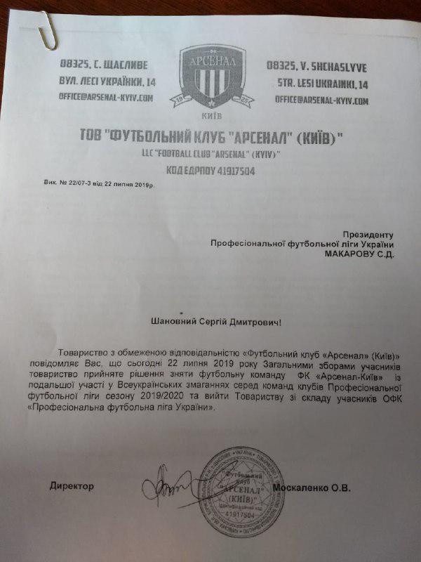 Письмо о снятии с чемпионата Письмо о снятии с чемпионата