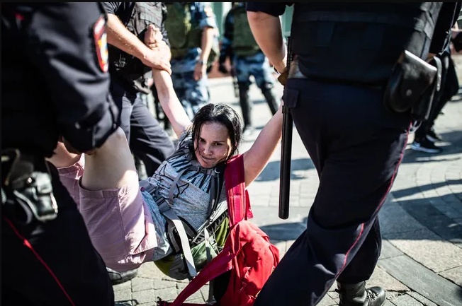 Разгон митинга в Москве