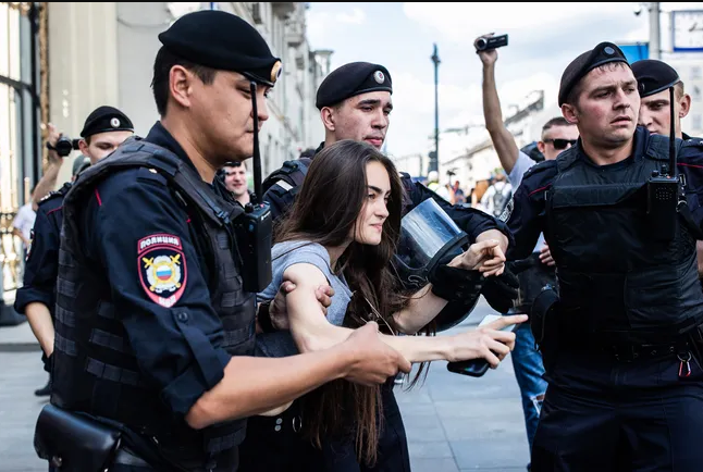 Разгон митинга в Москве
