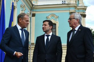 Туск, Зеленский, Юнкер Туск, Зеленский, Юнкер