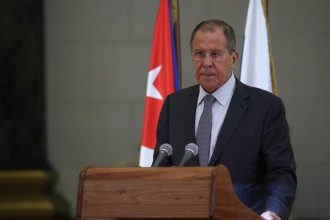 Сергей Лавров во время своего визита на Кубу