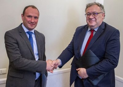 Егор Божок встретился с Иштваном Ийдярто / Фото: Facebook/UkraineMFA