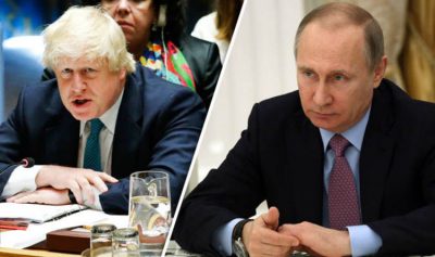 Джонсон и Путин Джонсон и Путин