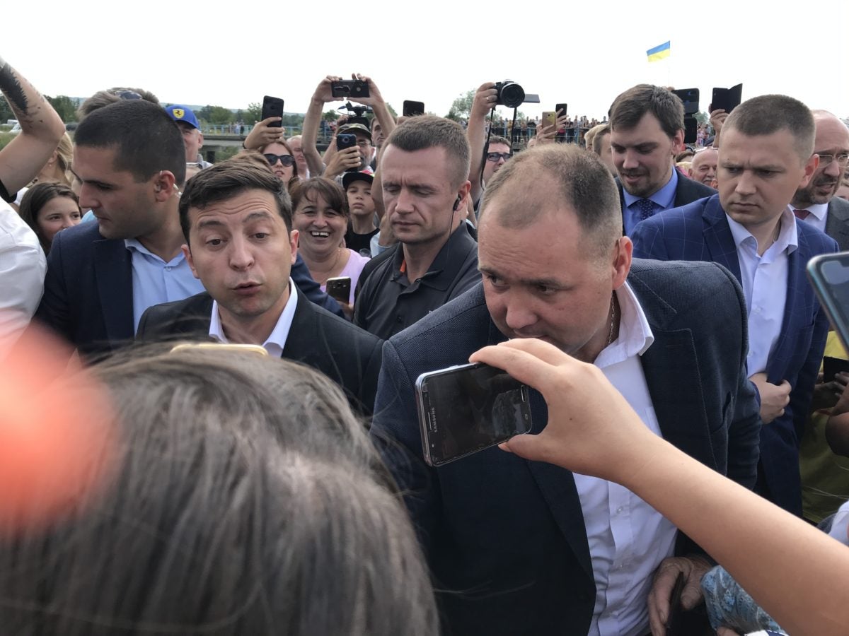 Зеленский у моста на Ивано-Франковщине