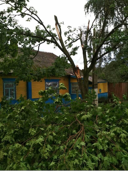 Шквальный ветер посносил крышы 