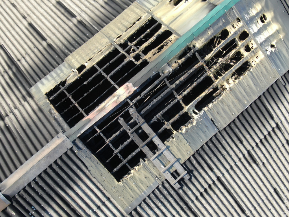 Последствия пожара в отеле Токио Стар в Одессе