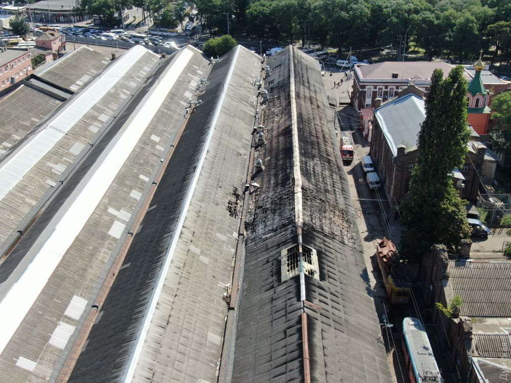 Последствия пожара в отеле Токио Стар в Одессе