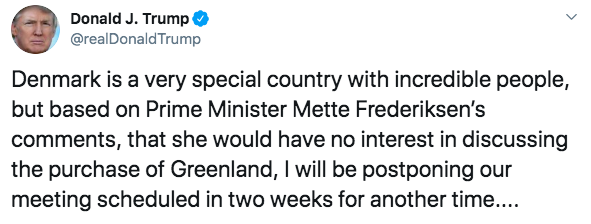 Трамп внезапно отменил визит в Данию: в чем причина Трамп внезапно отменил визит в Данию: в чем причина
