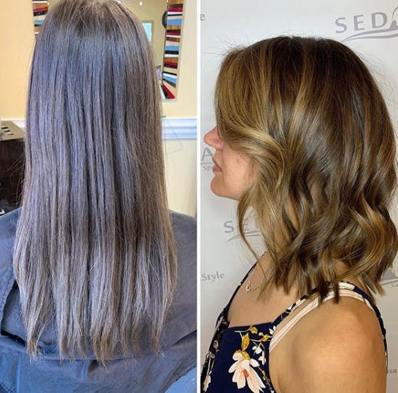 Модный удлиненный боб 