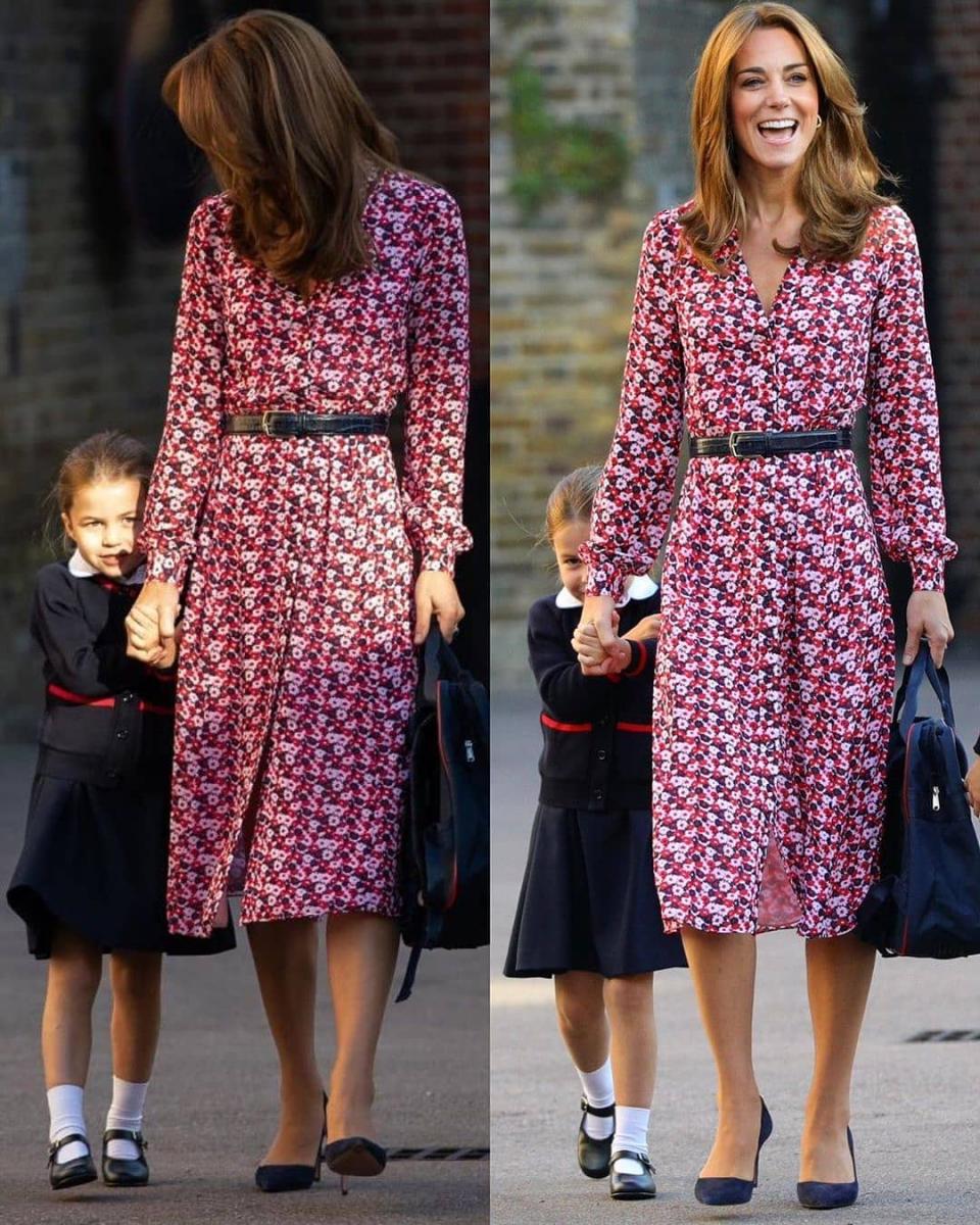 Кейт Миддлтон отвела принцессу Шарлотту в школу