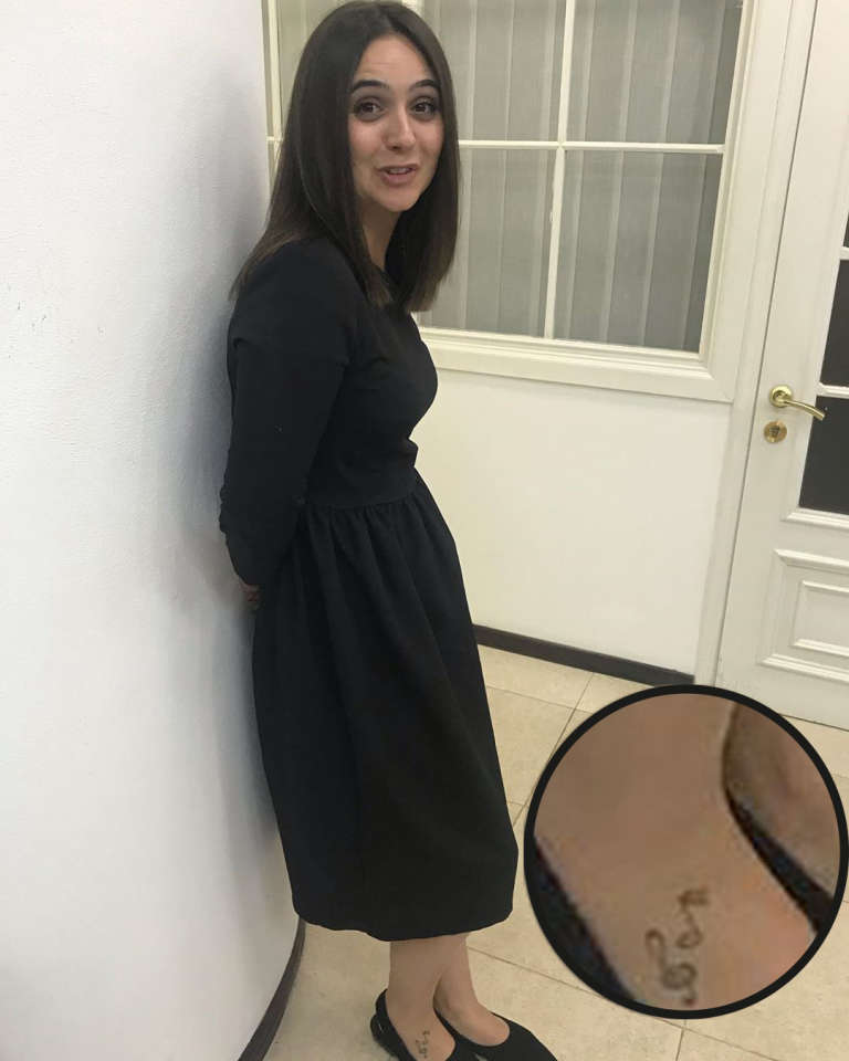 Юлия Мендель, тату Юлия Мендель, тату
