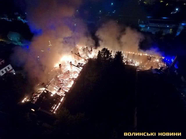 Пожар в Луцком гарнизонном военном госпитале