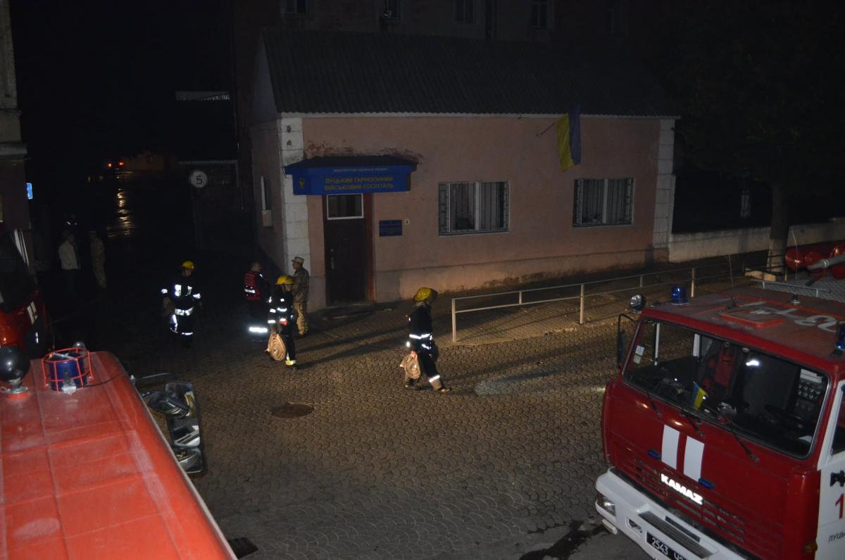 Пожар в Луцком гарнизонном военном госпитале