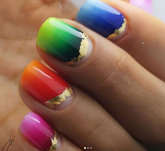 Маникюр градиент осень 2019