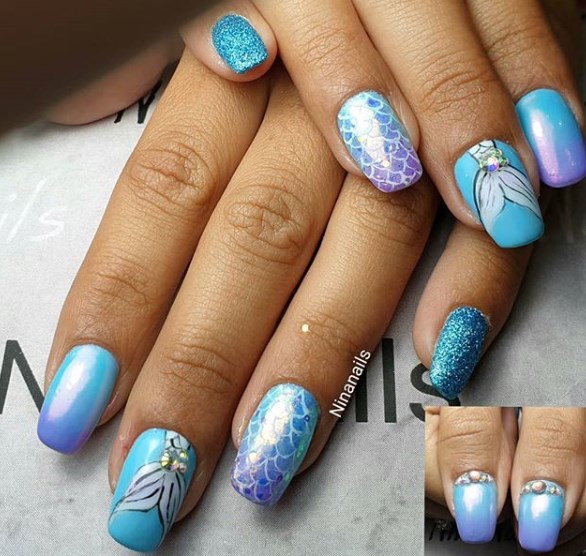 Маникюр градиент осень 2019