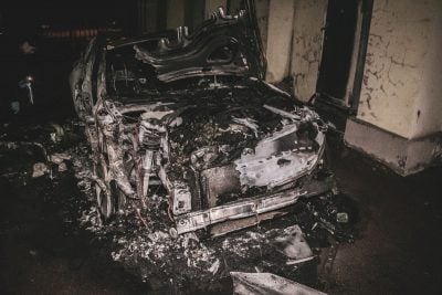 Машина сгорела дотла / Фото Информатор