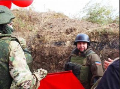 Раскабаневший "клоун" Пушилин выгулял свою тушу в окопе