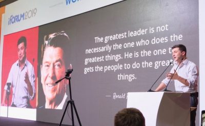 Выступление Зеленского на iForum на русском оспорили в суде / Фото: Офис президента