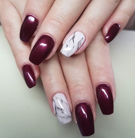 Мраморный маникюр 2019