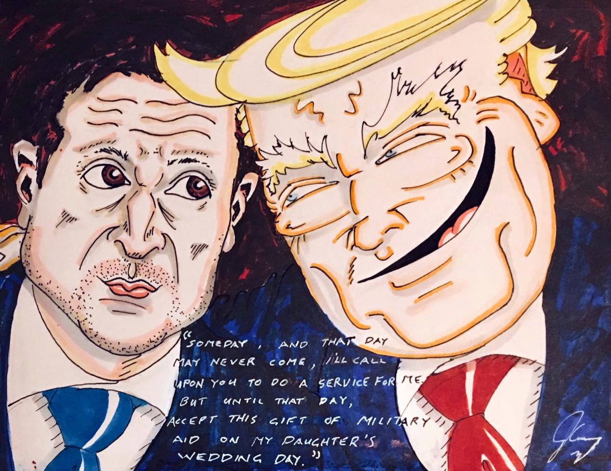 Карикатура на Трампа и Зеленского / twitter.com/JimCarrey Карикатура на Трампа и Зеленского / twitter.com/JimCarrey