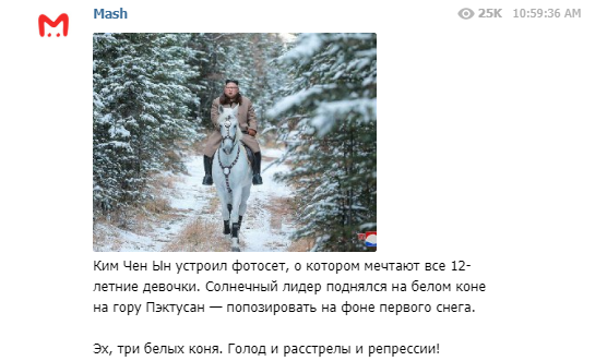"ПрЫнц" на белом коне: Ким Чен Ын стал посмешищем сети "ПрЫнц" на белом коне: Ким Чен Ын стал посмешищем сети