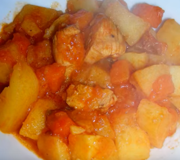 Тыква с мясом в мультиварке тушится 1 час