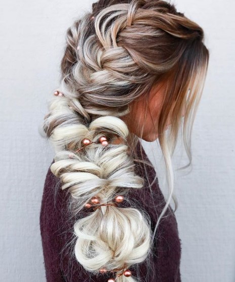 Модная коса в стиле бохо