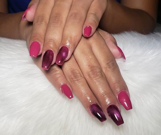 Маникюр кошачий глаз