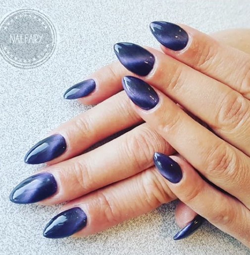 Маникюр кошачий глаз