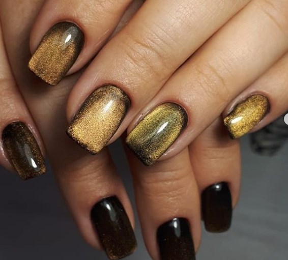 Маникюр кошачий глаз