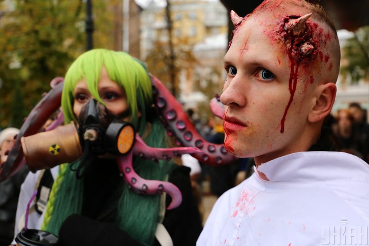 Парад зомби в Киеве