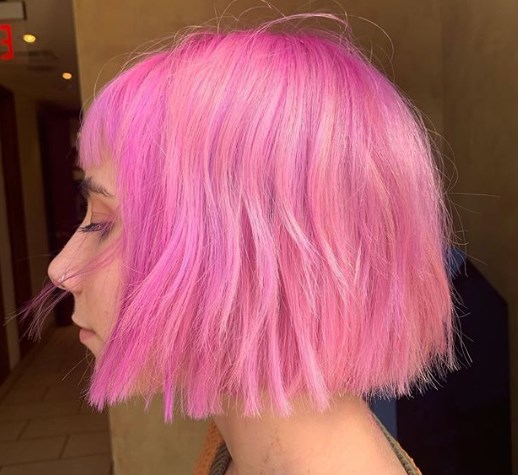 Стрижка французский боб с челкой 