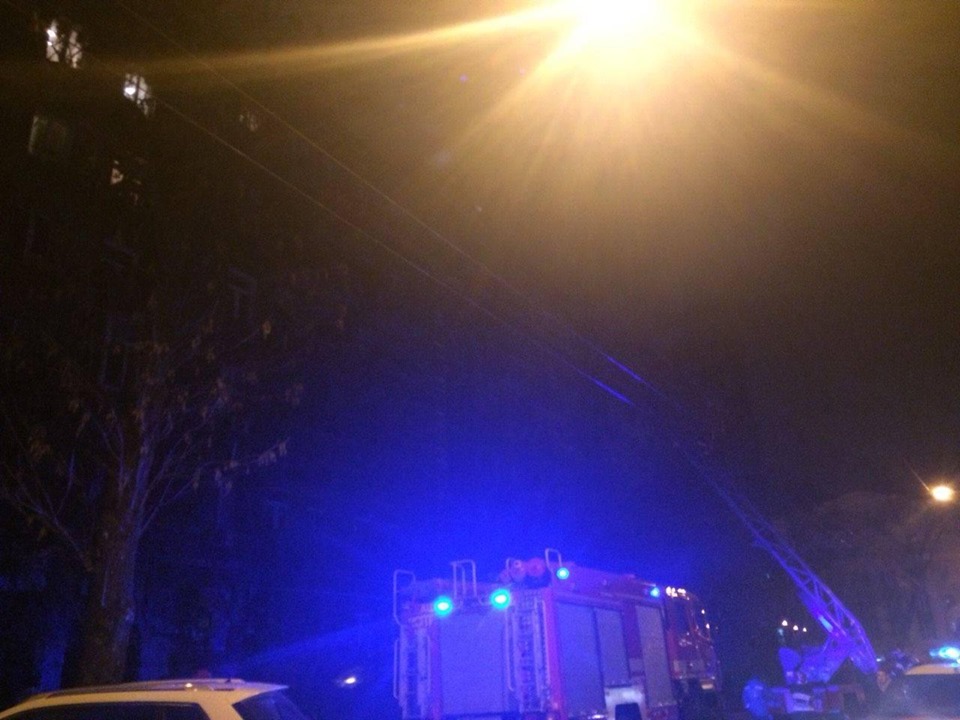 Пожар в центре Киева