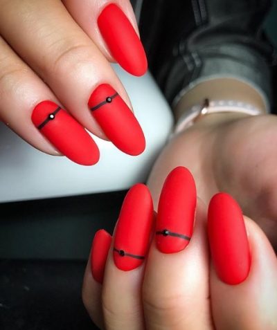 Красный матовый маникюр на осень 2019: красивые идеи дизайна, фото