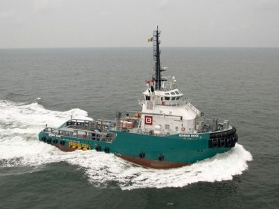 Судно Bourbon Rhode потерпело крушение в Атлантическом океане / Фото: Facebook/Людмила Денисова