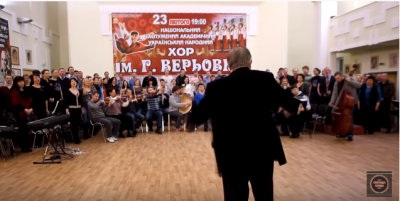 Хор им.Веревки в 2014 году призывал к миру с Россией / Фото: скриншот из видео