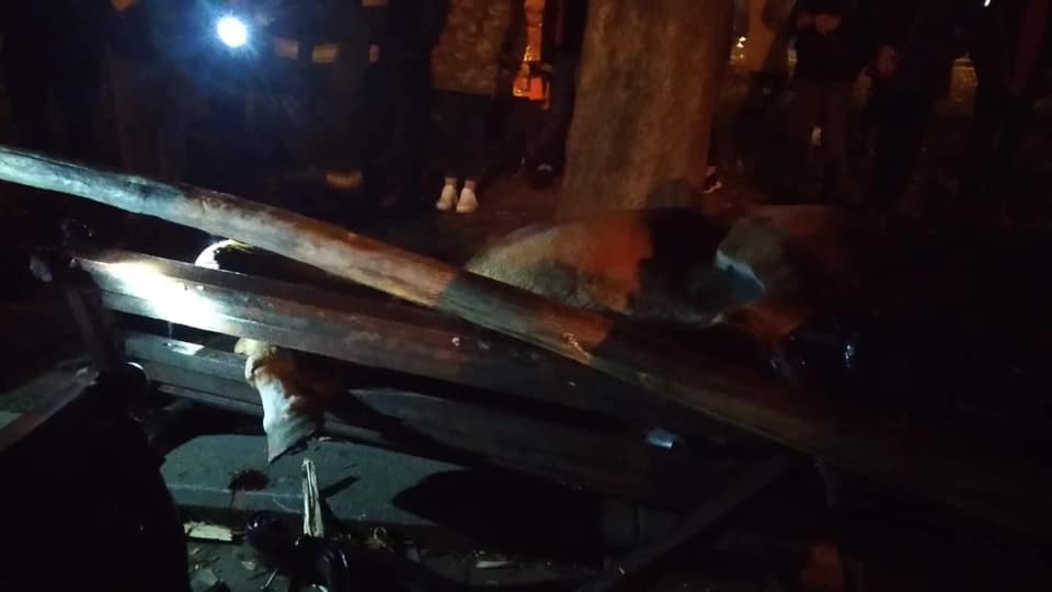 Во Львове из-за взрыва петарды испугалась лошадь