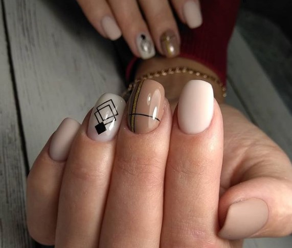 Бежевый маникюр Бежевый маникюр