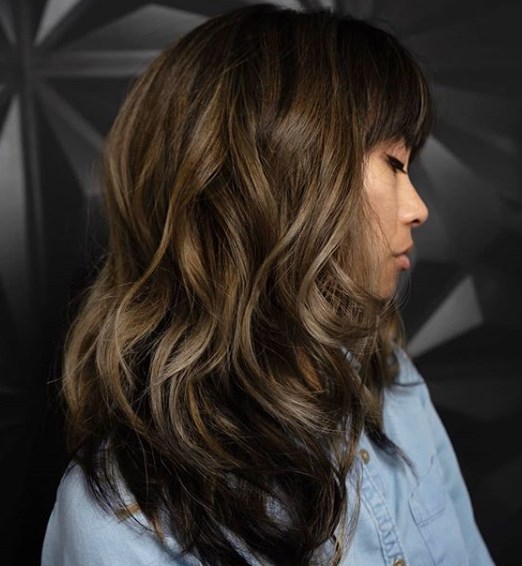 Стрижка шегги на длинные волосы 