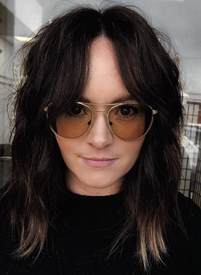 Стрижка шегги на длинные волосы 