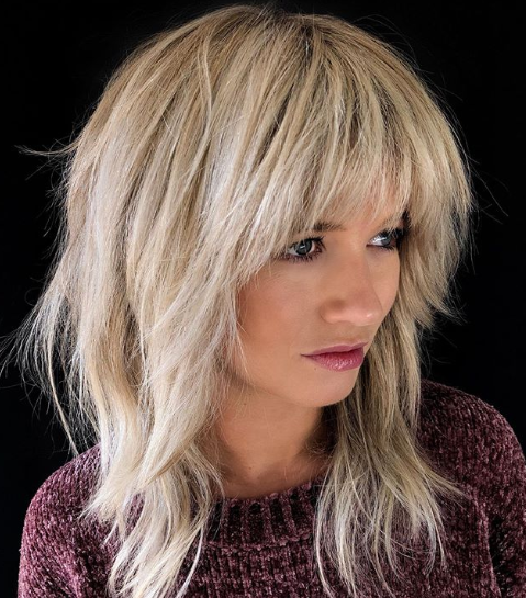 Стрижка шегги на длинные волосы 