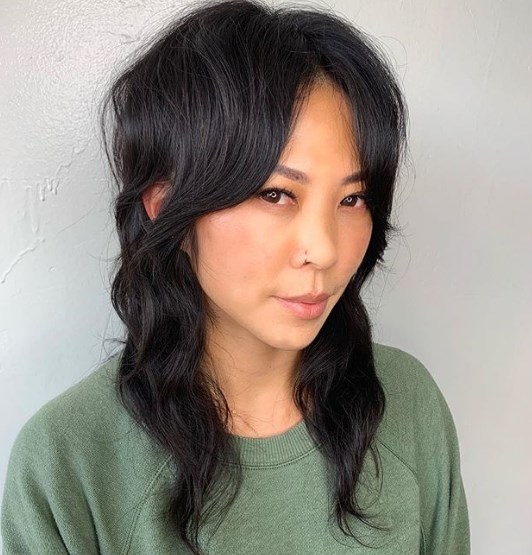 Стрижка шегги на длинные волосы 