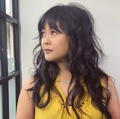 Стрижка шегги на длинные волосы 