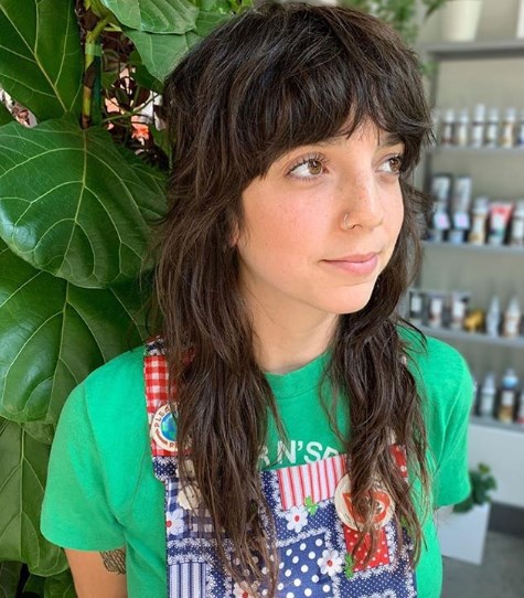 Стрижка шегги на длинные волосы 